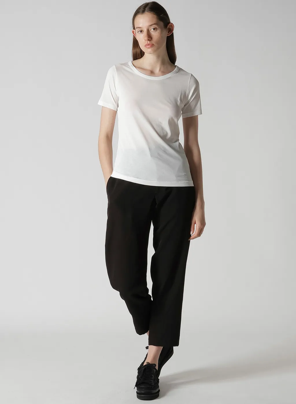High Twisted Jersey Short Slv Round Neck T