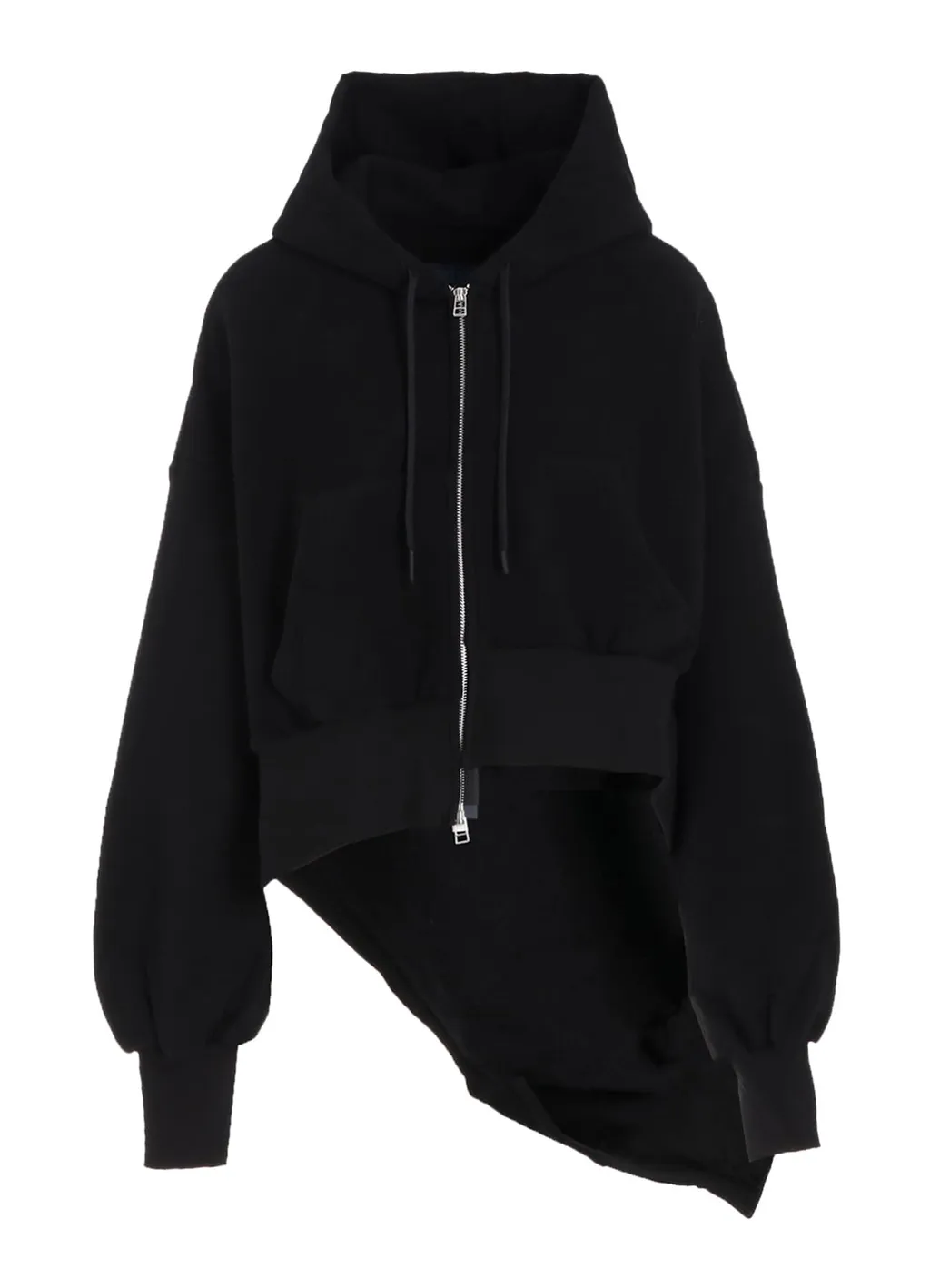 Liy/C Brushed French Terry Unbalanced Hoodie A