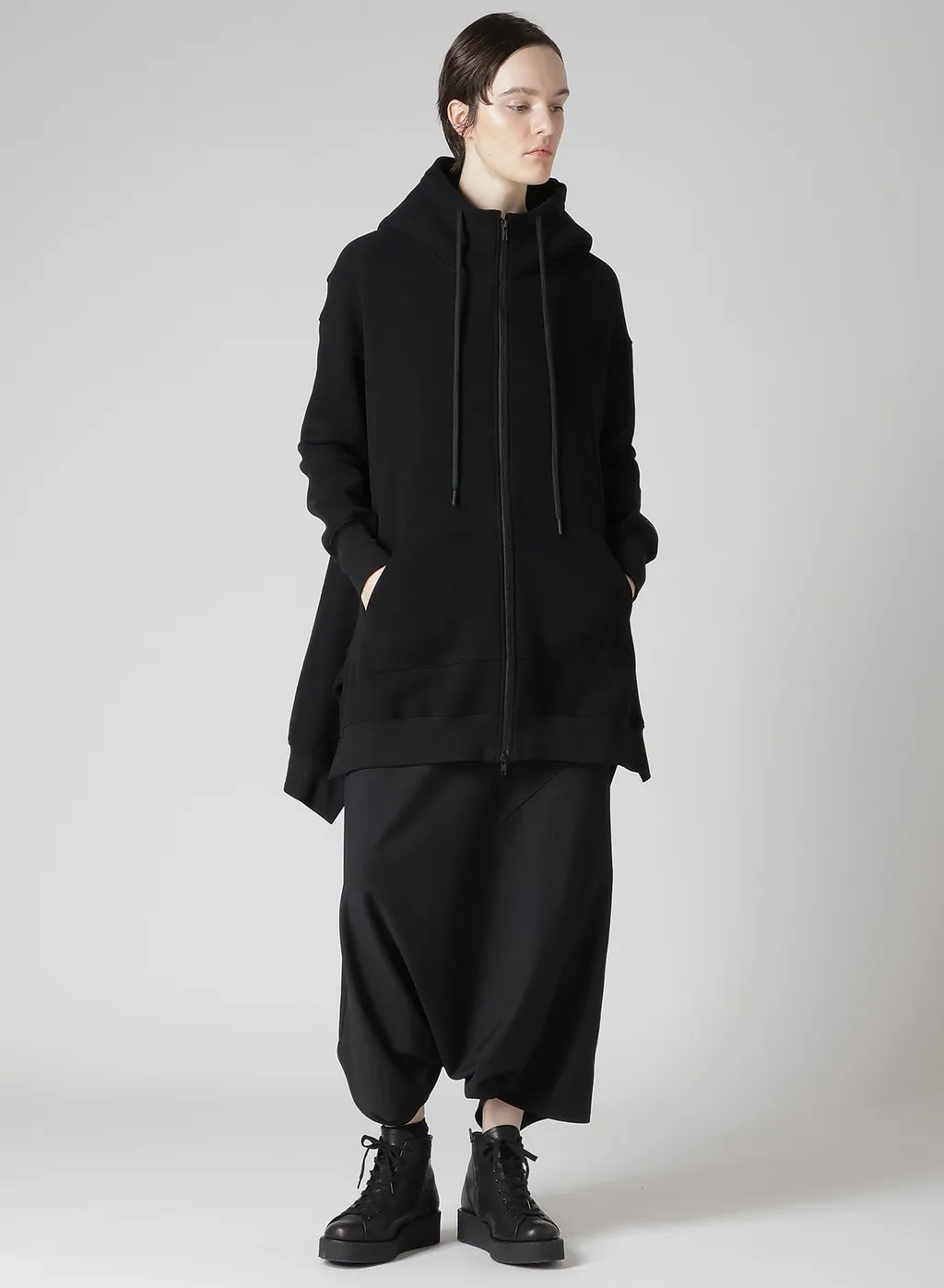 Liy/C Brushed French Terry Unbalanced Hoodie B