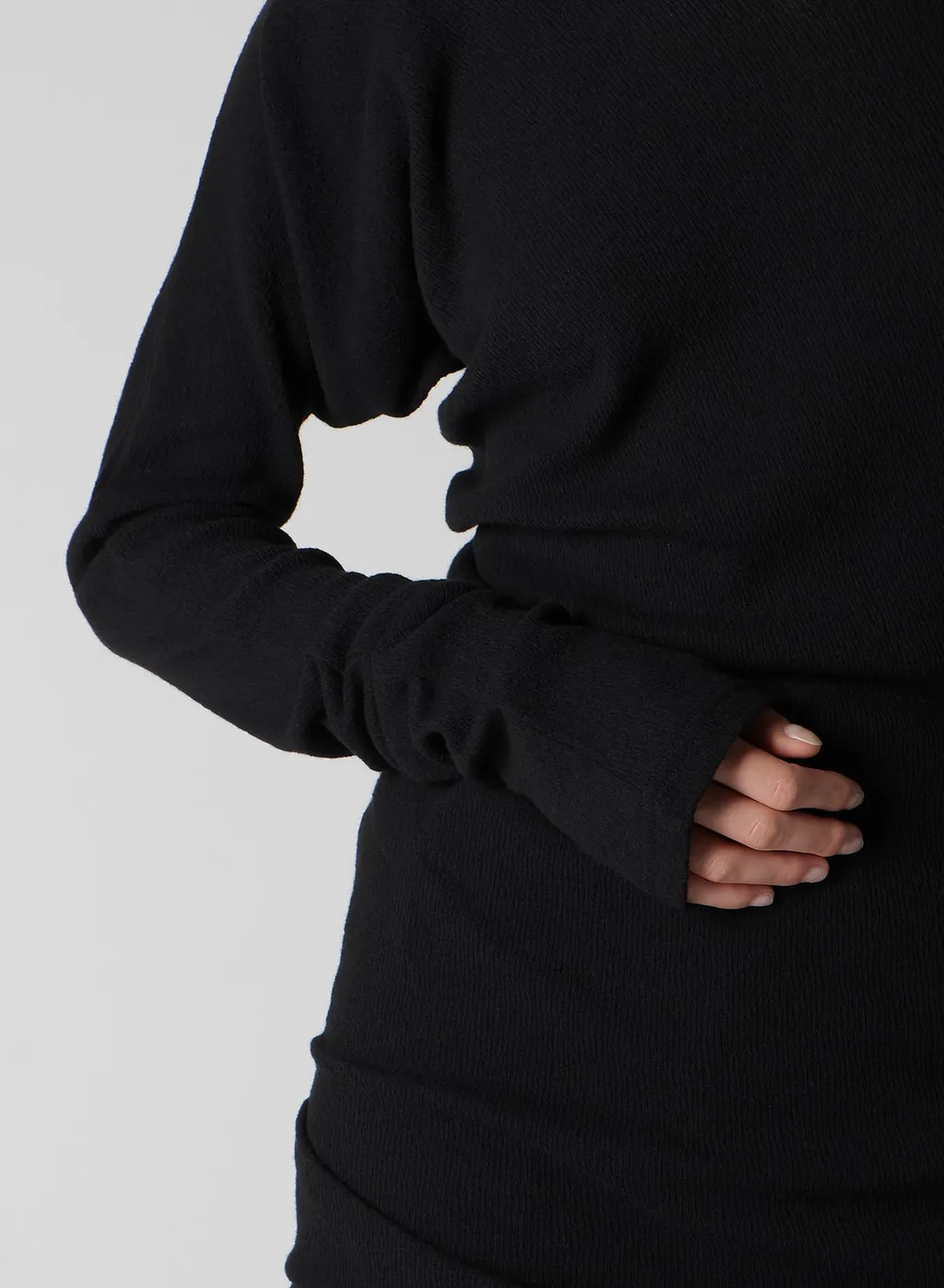 High Twisted Links Draped Turtle Neck Po