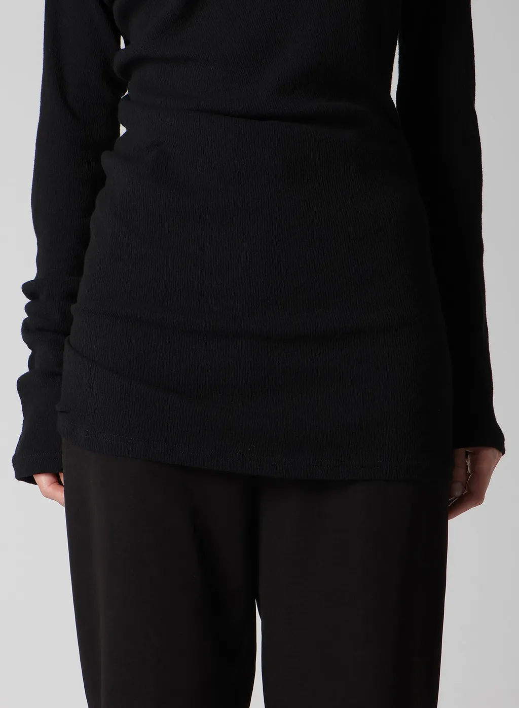 High Twisted Links Draped Turtle Neck Po