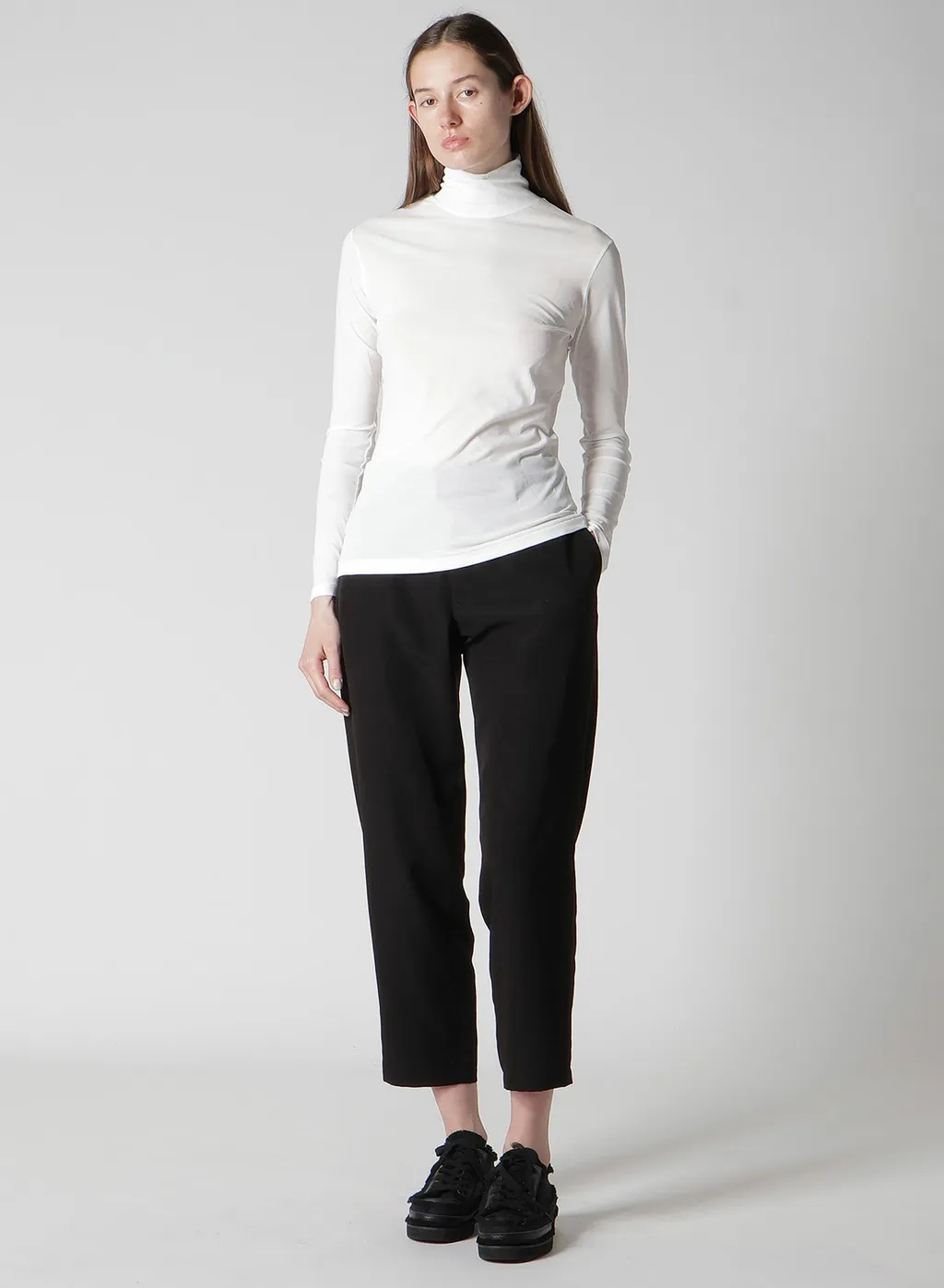 High Twisted Jersey Long Slv Turtle Neck Po