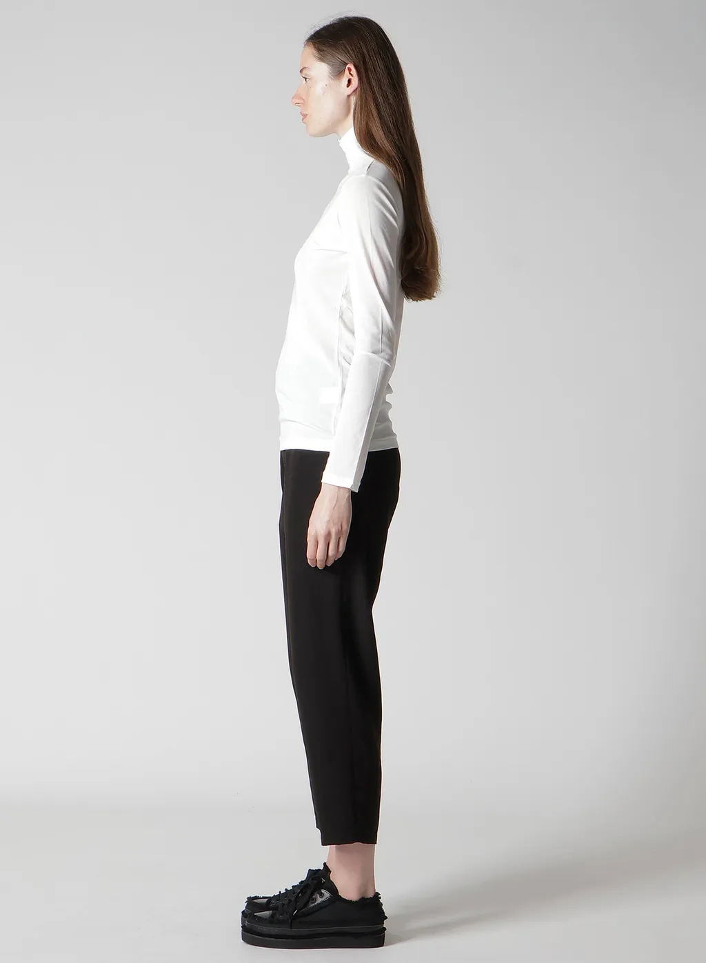 High Twisted Jersey Long Slv Turtle Neck Po