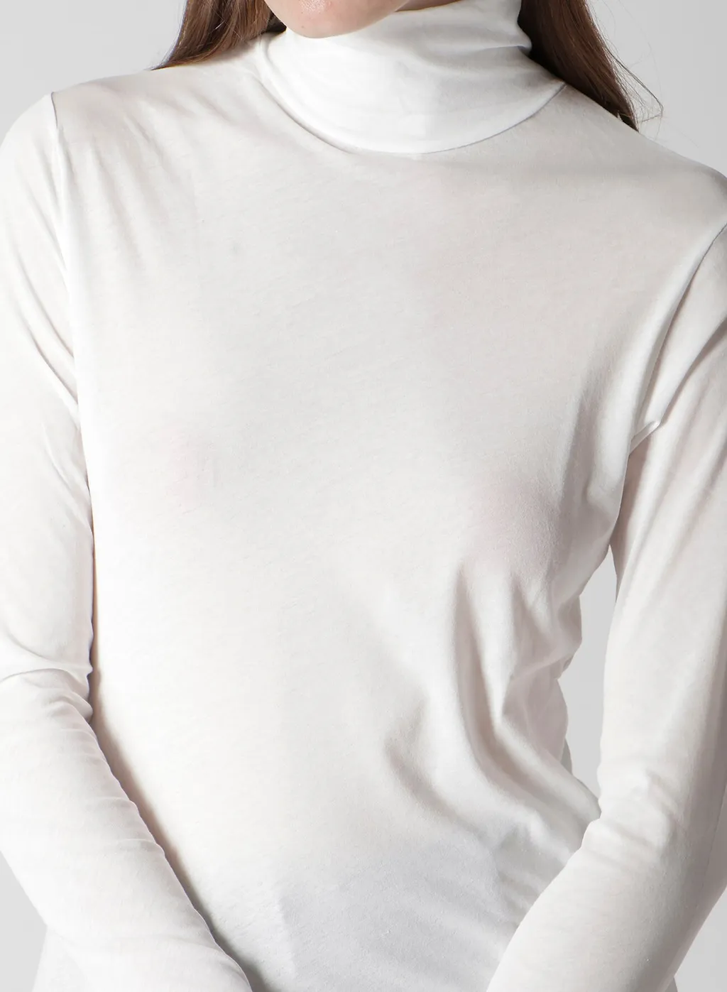 High Twisted Jersey Long Slv Turtle Neck Po