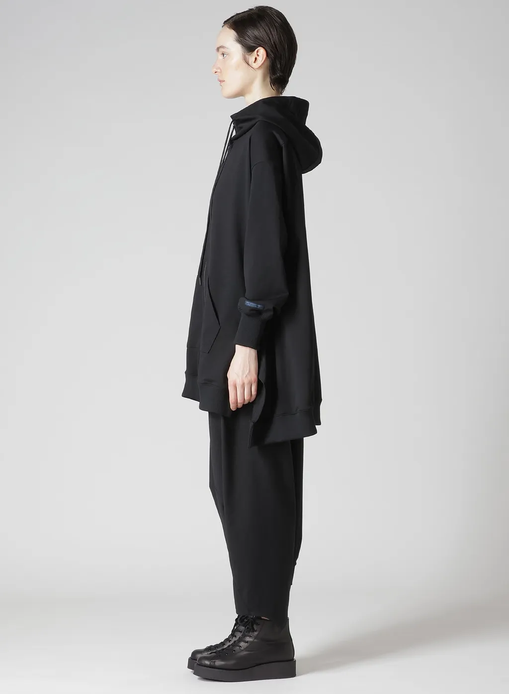 Pe Jersey Twill Unbalanced Hoodie B
