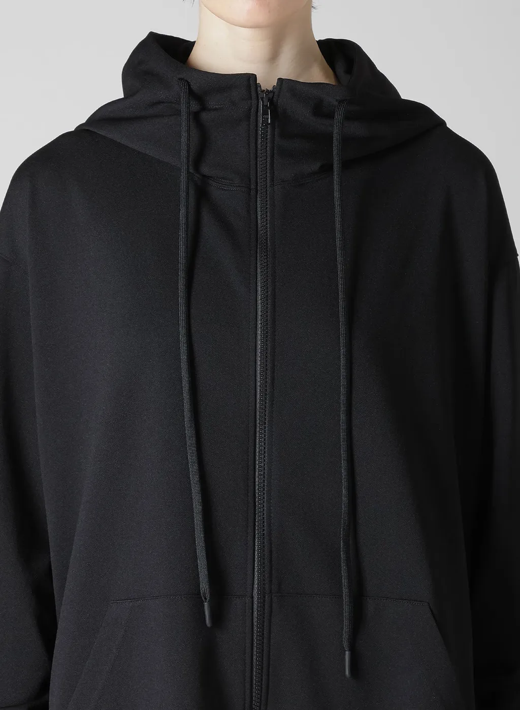 Pe Jersey Twill Unbalanced Hoodie B