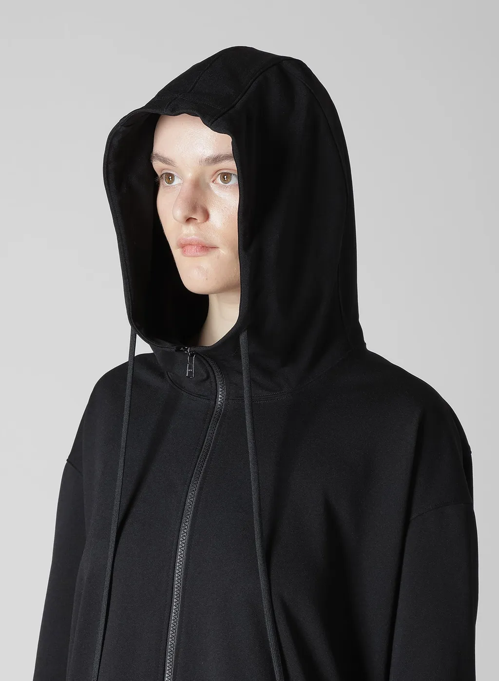 Pe Jersey Twill Unbalanced Hoodie B