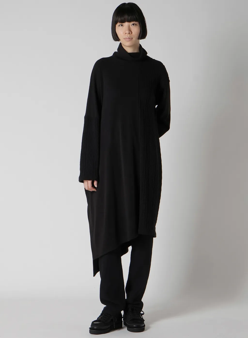 Interlock Paneled High Neck Po