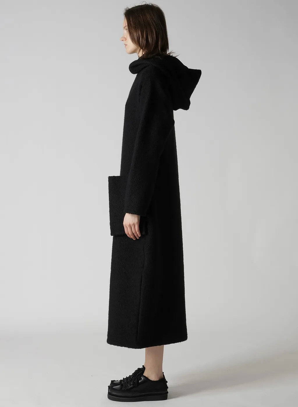 Wool Sheep Pile High Neck Dress