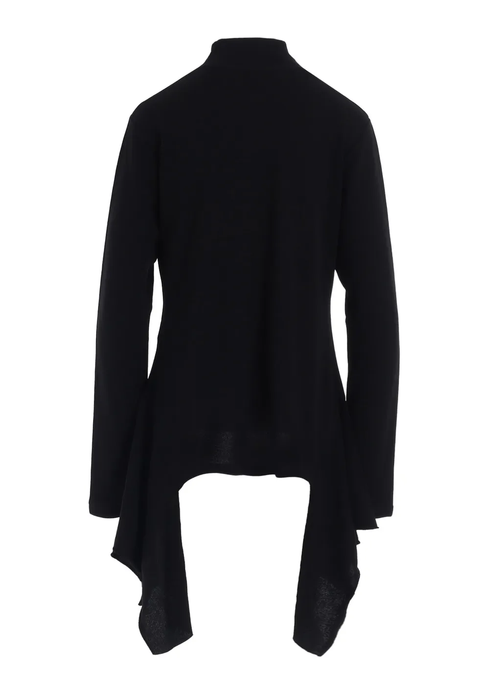 High Twisted Gauze Terry Side Draped Zip Cardigan