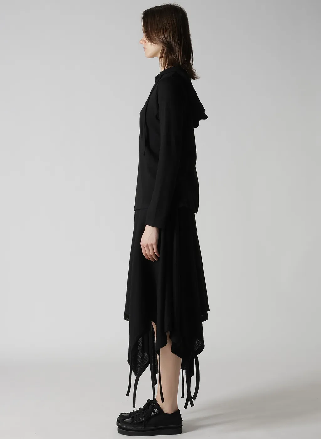 Wool Light Milling Single Strap Hoodie Po