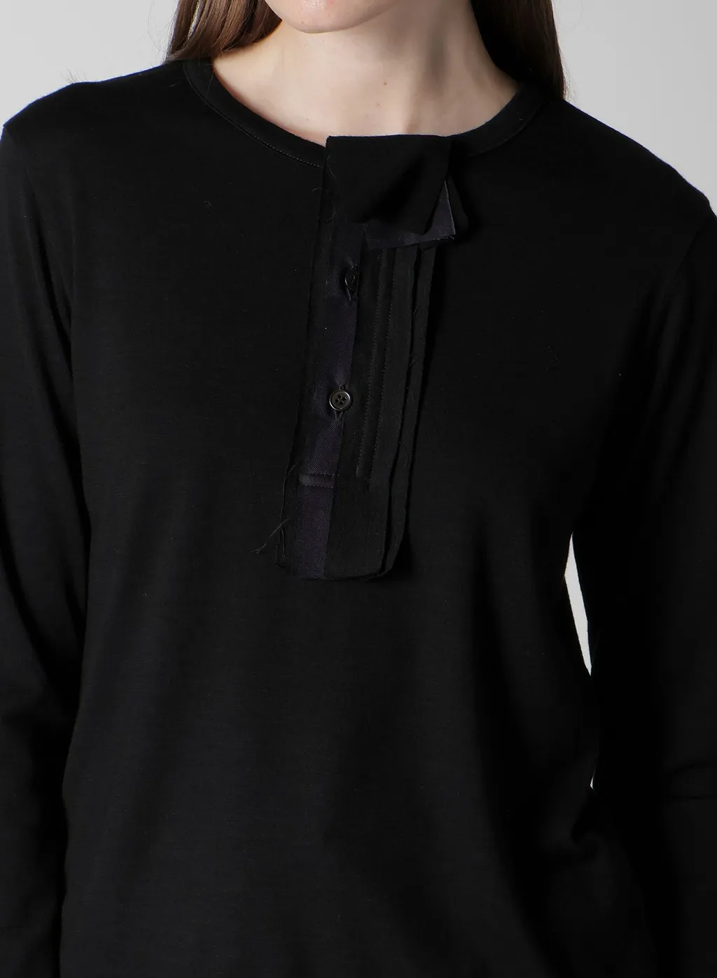Wool Single Jersey Henley Neck Po