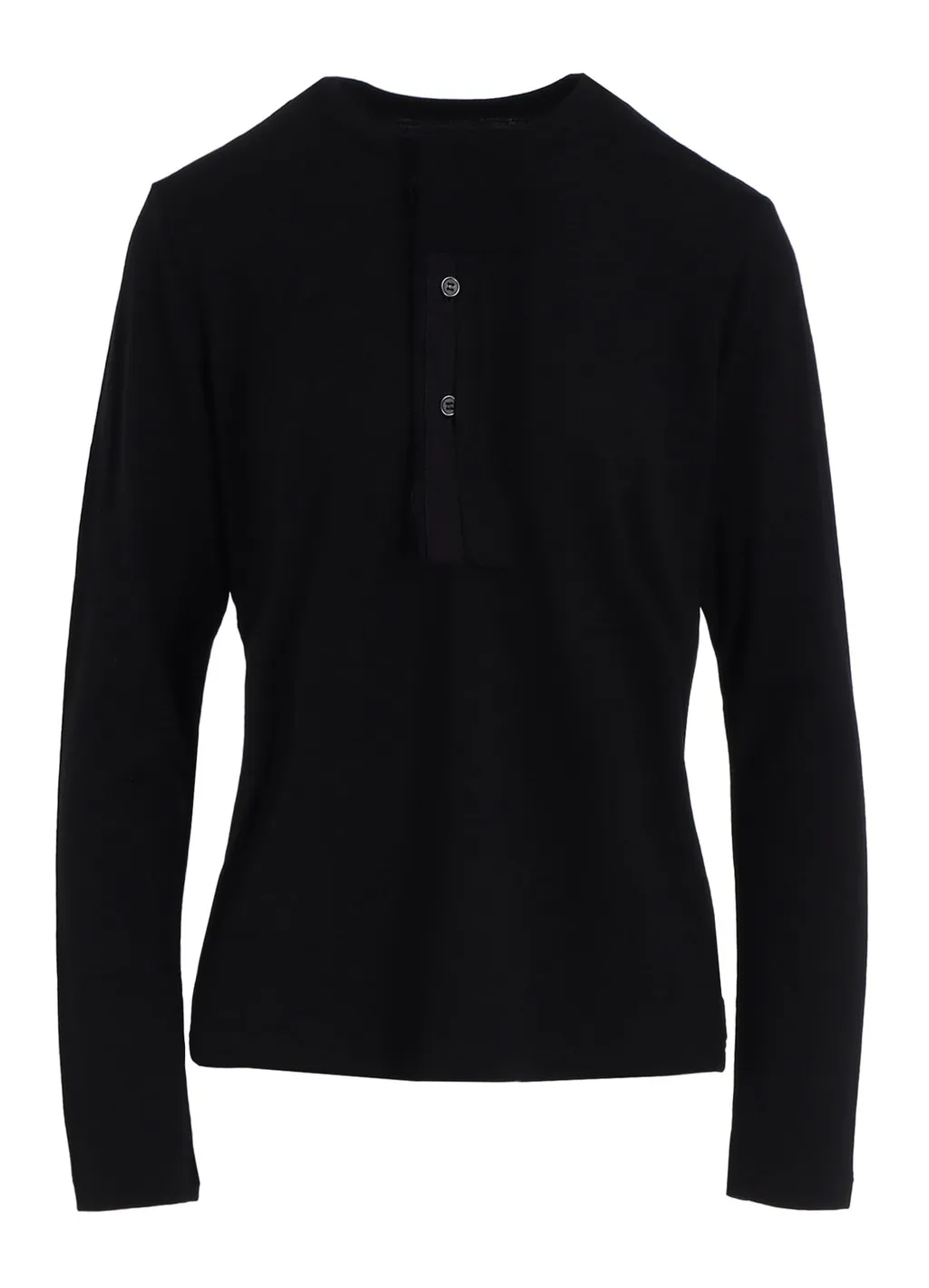 Wool Single Jersey Henley Neck Po