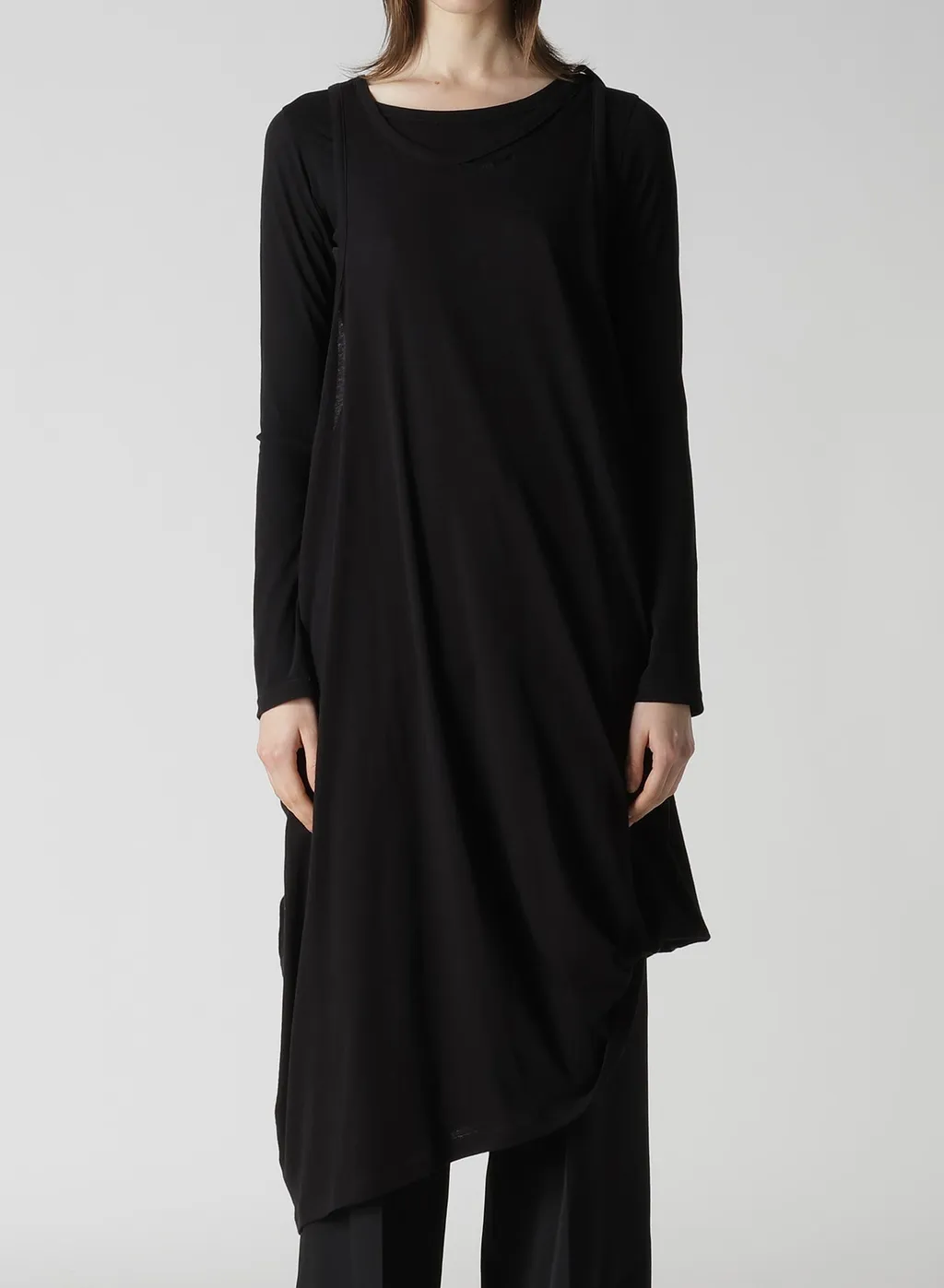 C Angora Cashmere Single Jersey Draped Dress