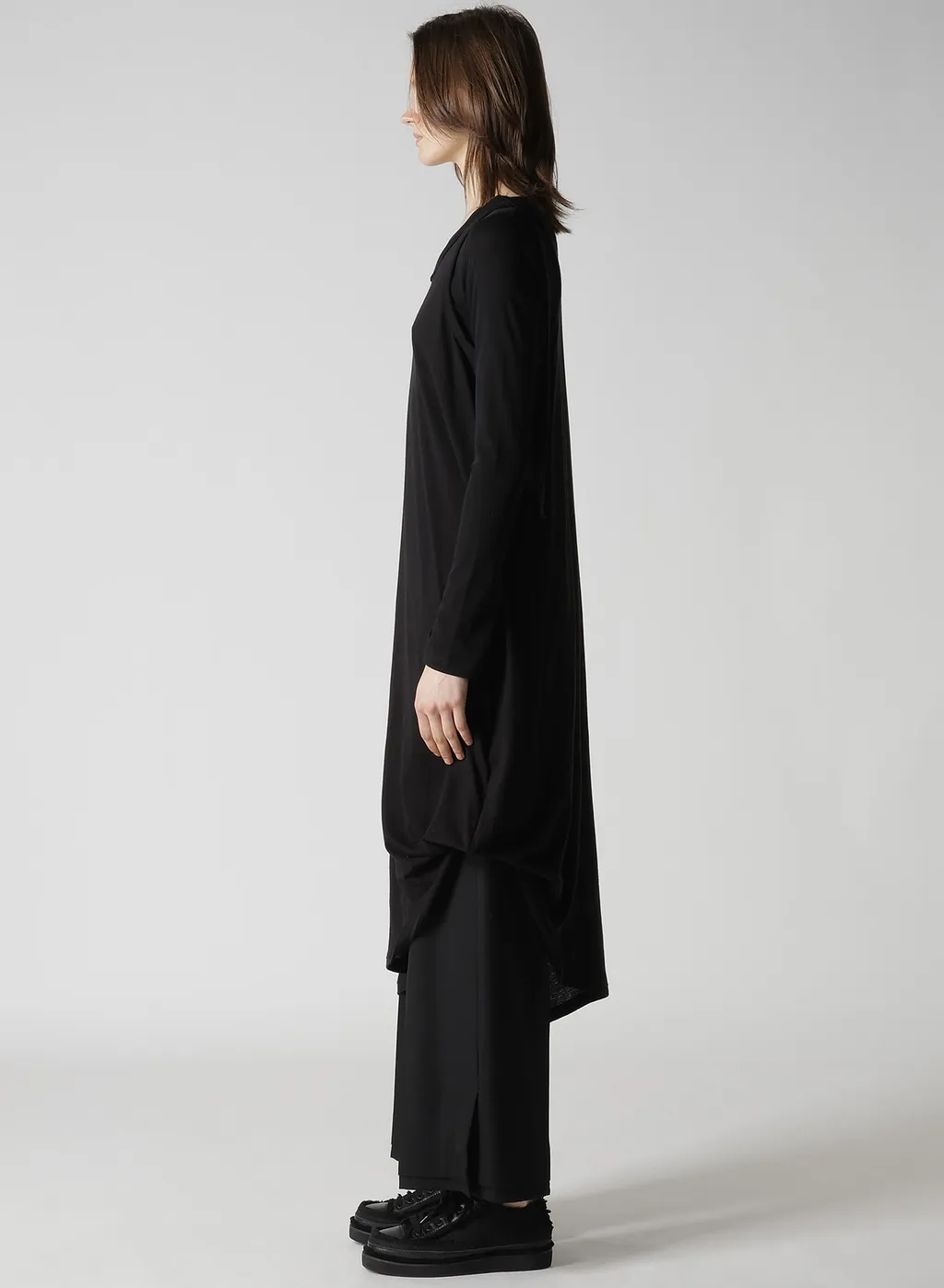 C Angora Cashmere Single Jersey Draped Dress