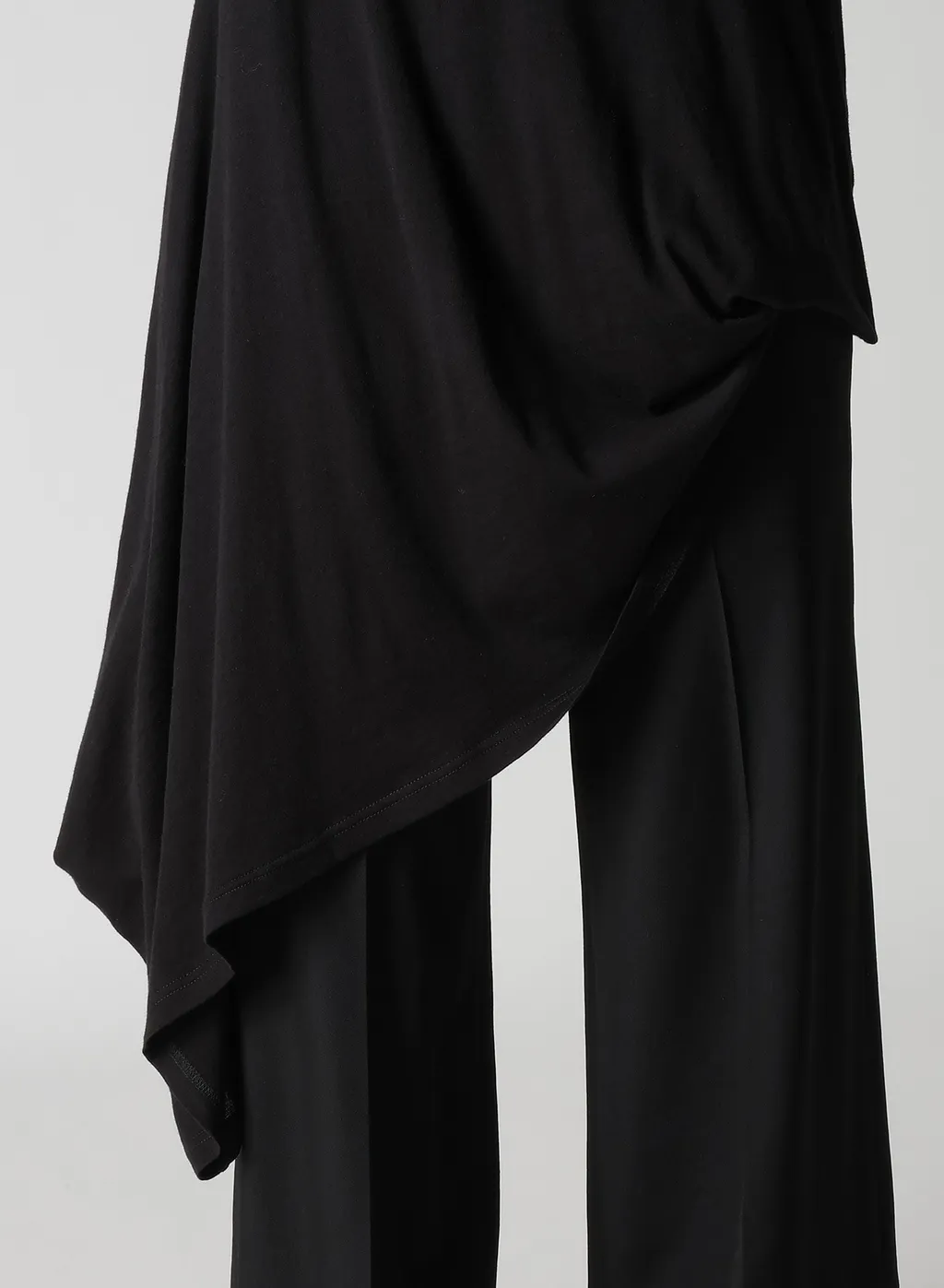 C Angora Cashmere Single Jersey R Draped Round Neck Po