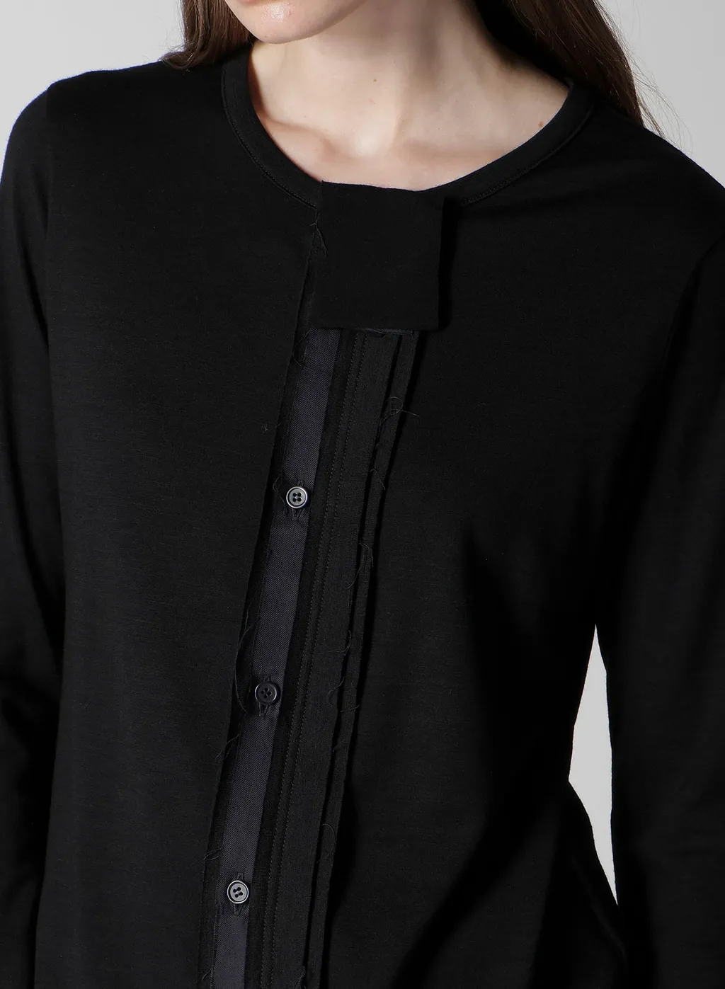 Wool Single Jersey Henley Neck Po