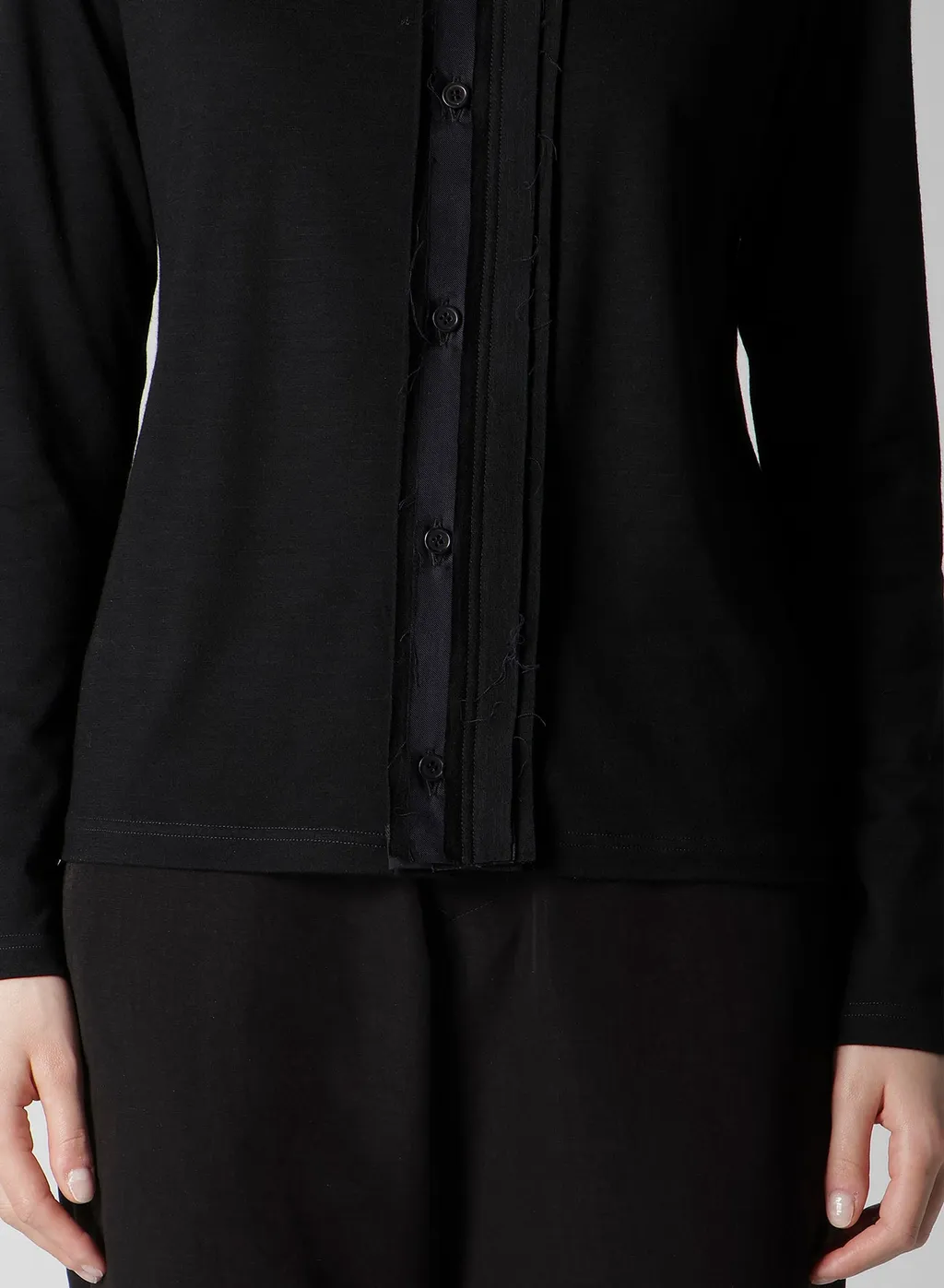 Wool Single Jersey Henley Neck Po
