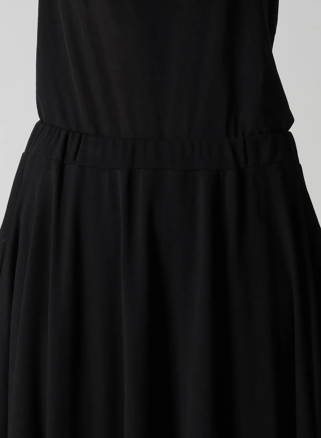 High Twisted Gauze Terry Draped Hem Skirt