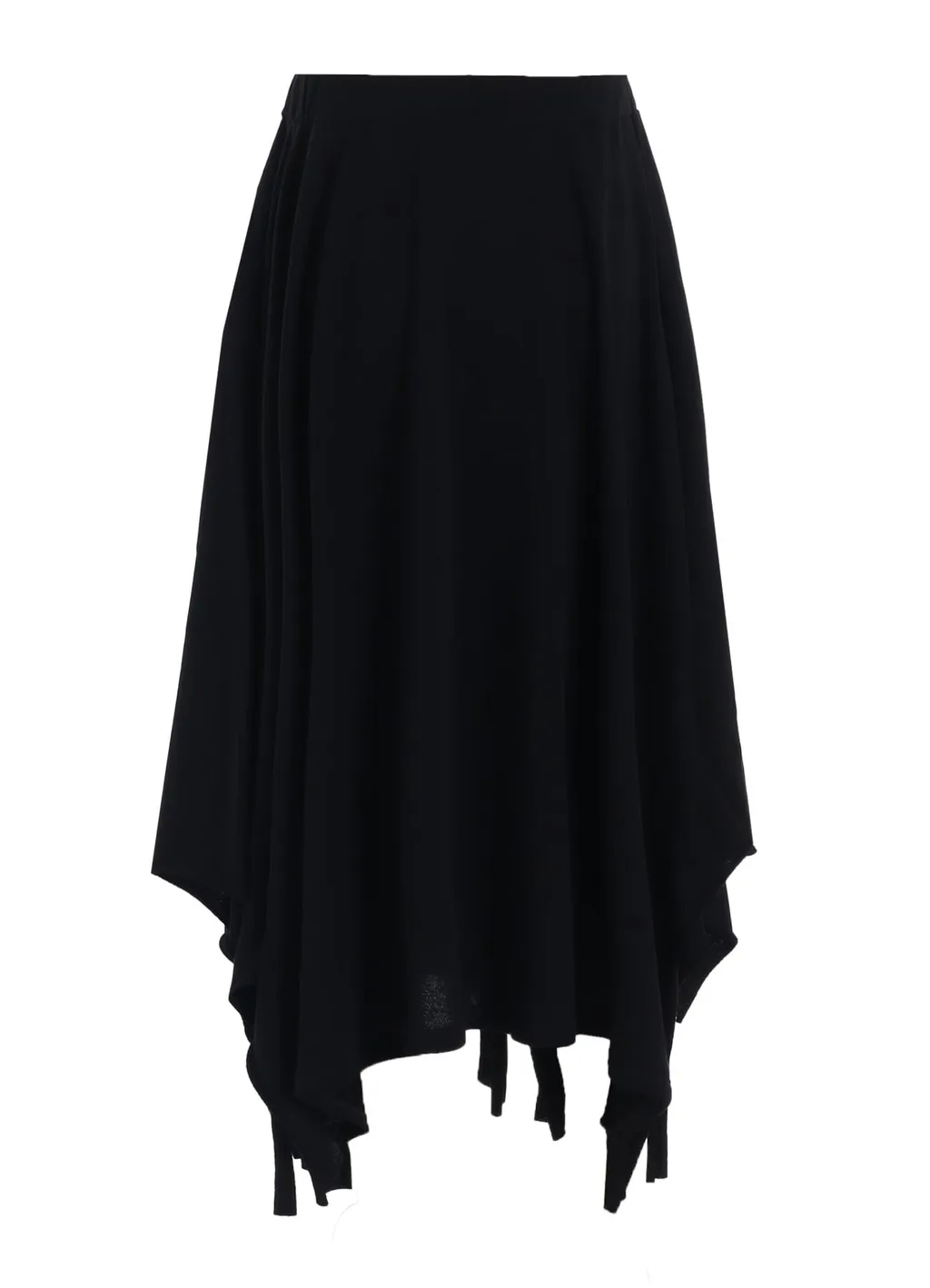 High Twisted Gauze Terry Draped Hem Skirt