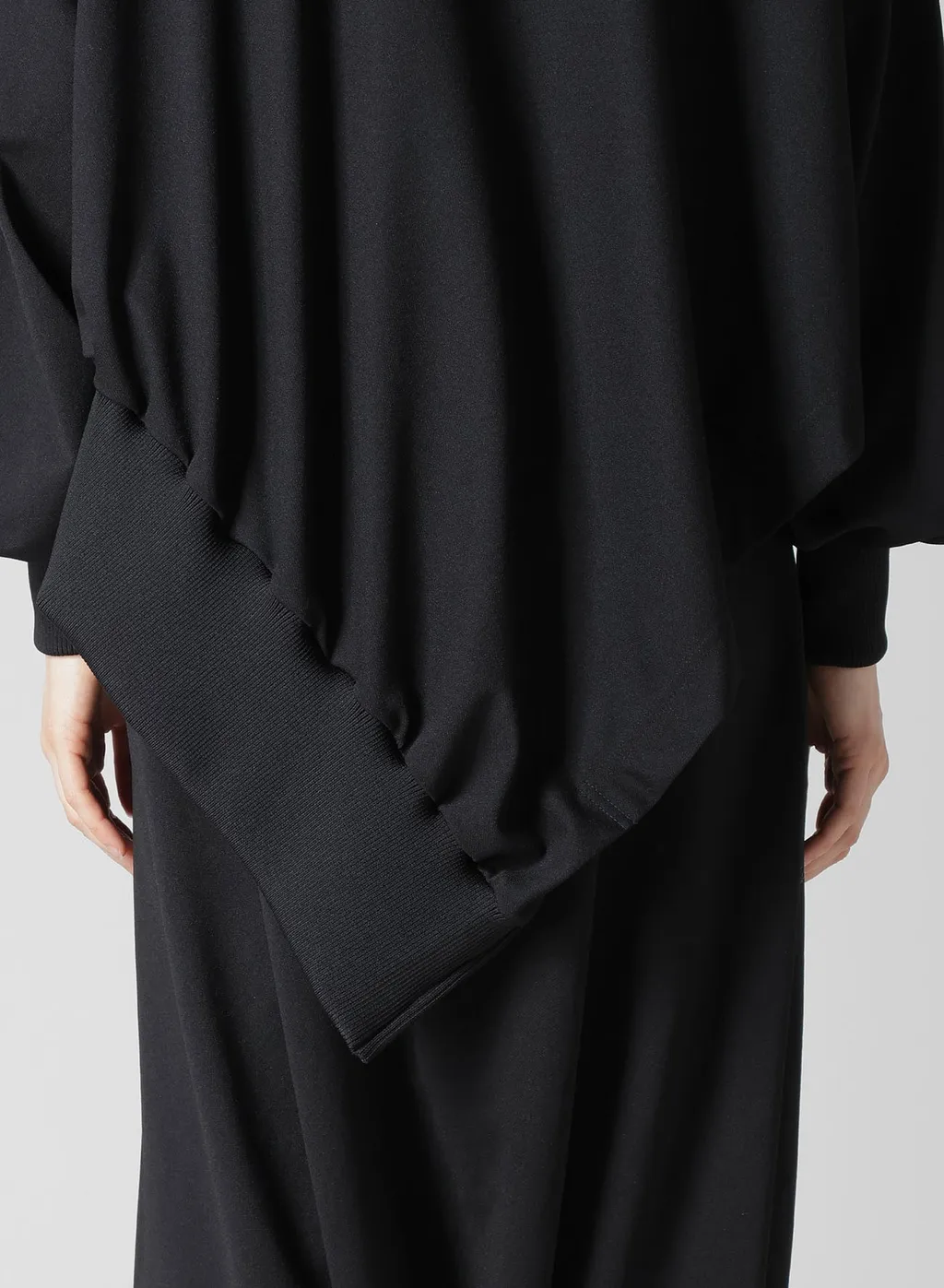 Pe Jersey Twill Unbalanced Hoodie A