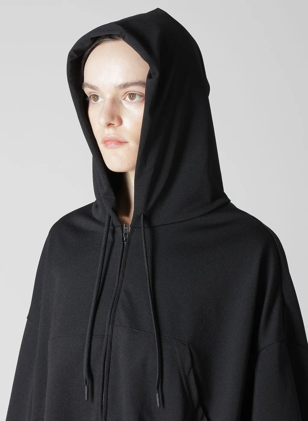 Pe Jersey Twill Unbalanced Hoodie A