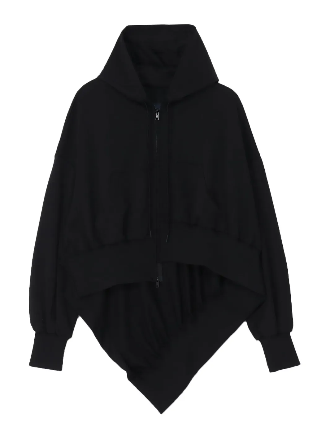 Pe Jersey Twill Unbalanced Hoodie A