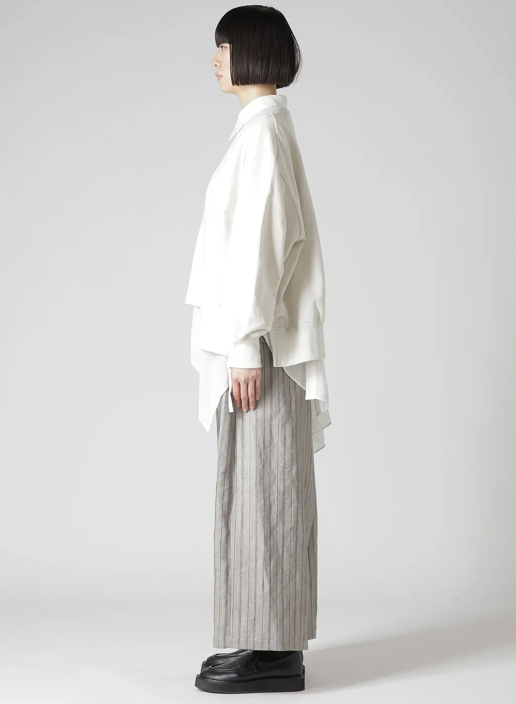 Cotton French Terry Side Zip D Pullover
