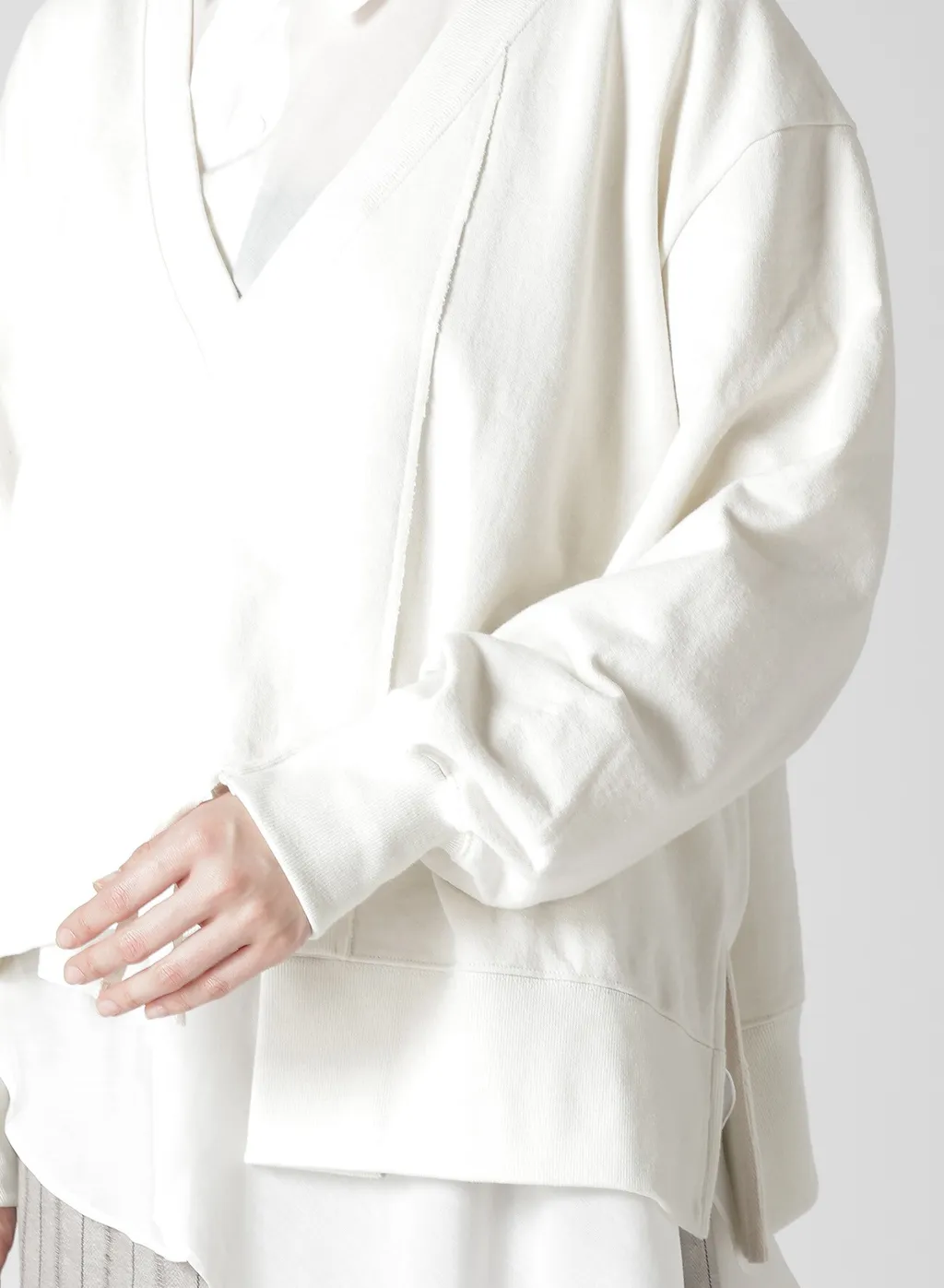 Cotton French Terry Side Zip D Pullover