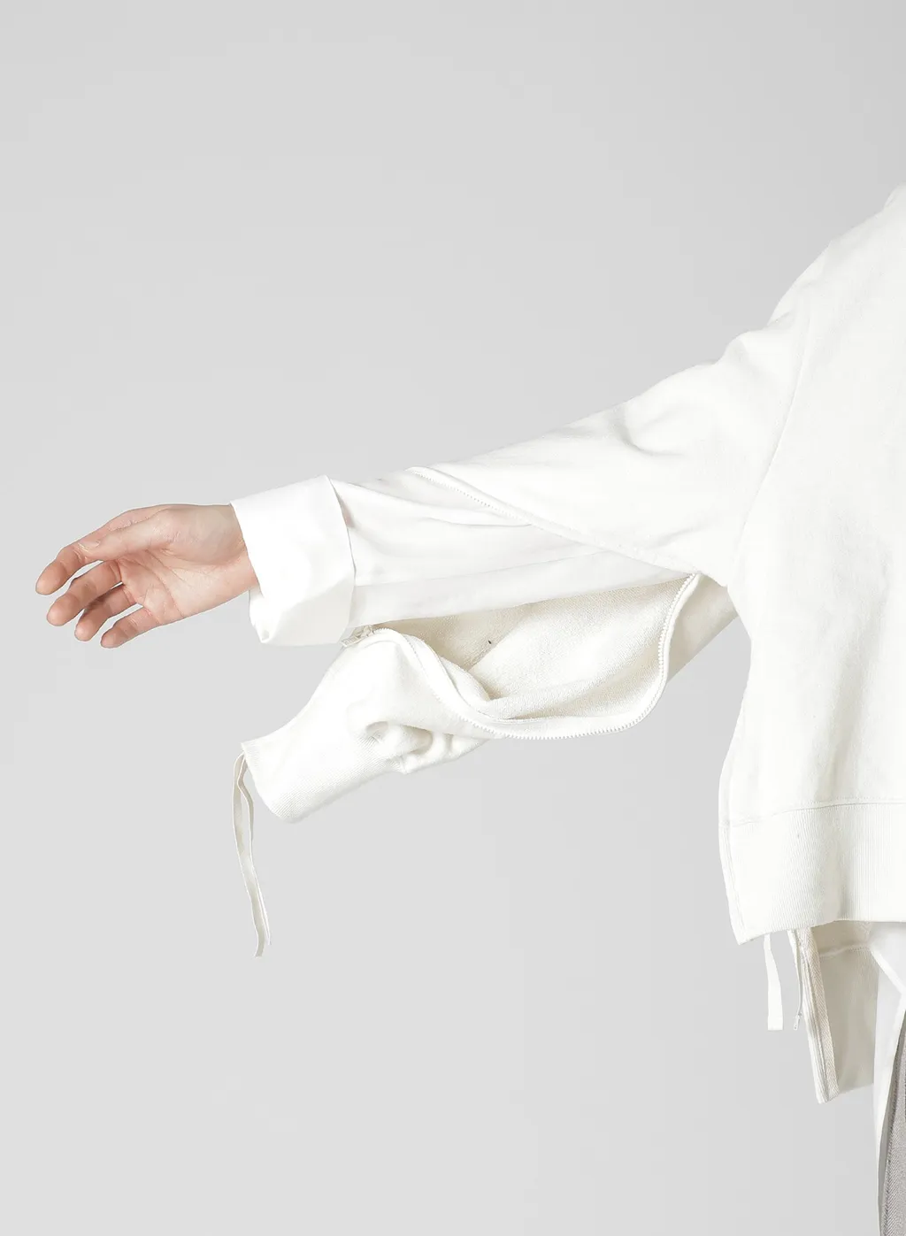 Cotton French Terry Side Zip D Pullover