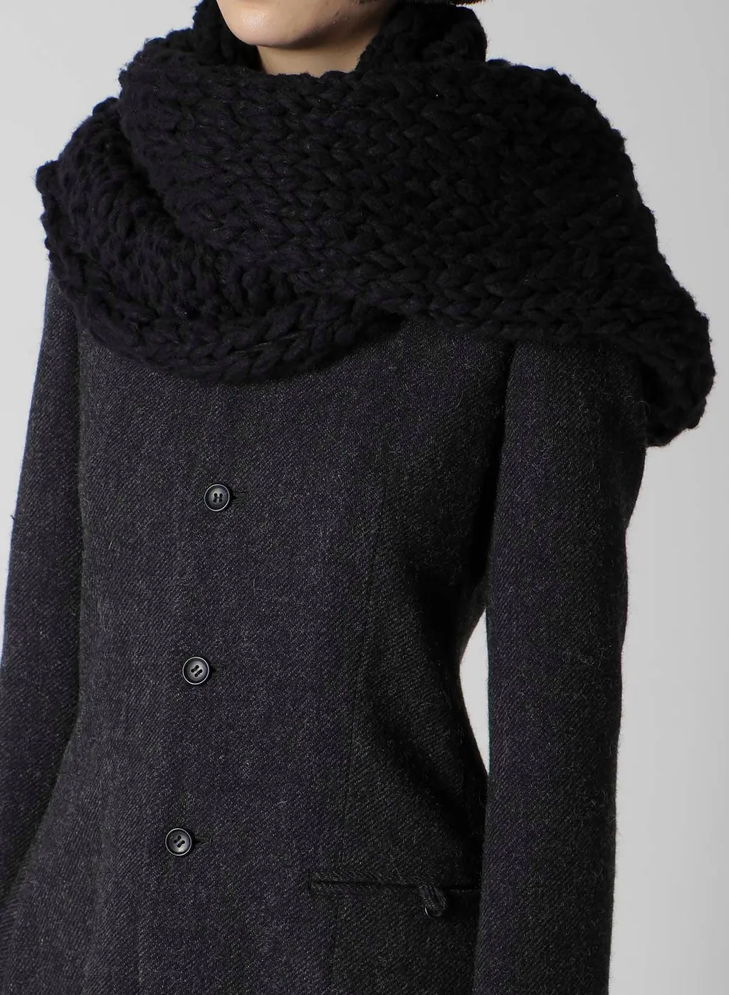 Hand-Woven Slabs/W Knit Snood