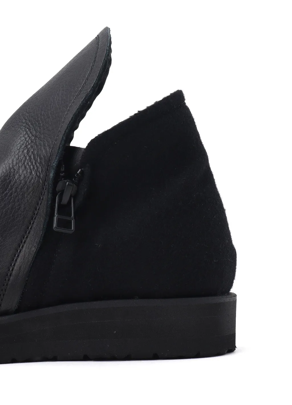 Shrinked Melton Double Side Zip Boots