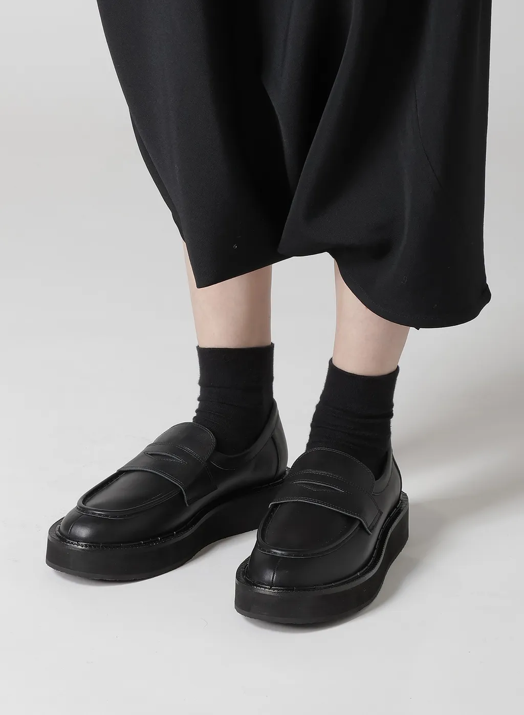 Soft Smooth Leather Platform Loafer