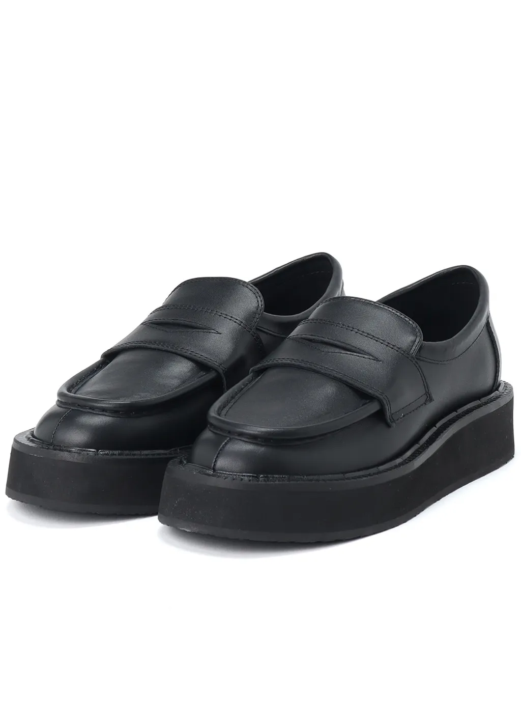Soft Smooth Leather Platform Loafer