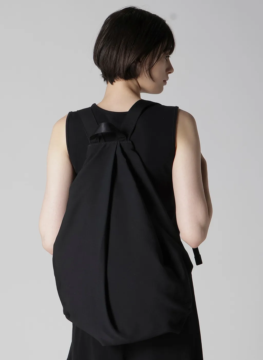 W/Gabadine Tuck Detail Backpack