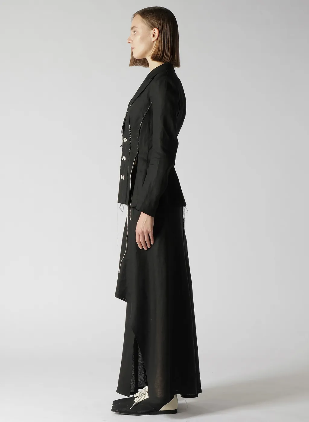Linen Cloth 6B Hand Stitch Double Jacket