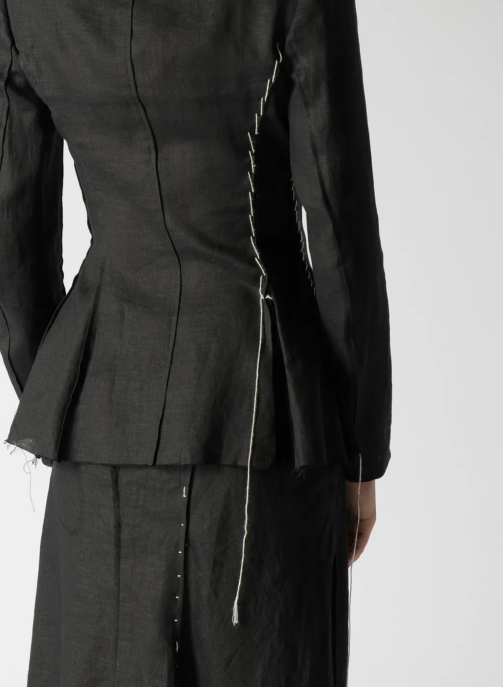 Linen Cloth 6B Hand Stitch Double Jacket