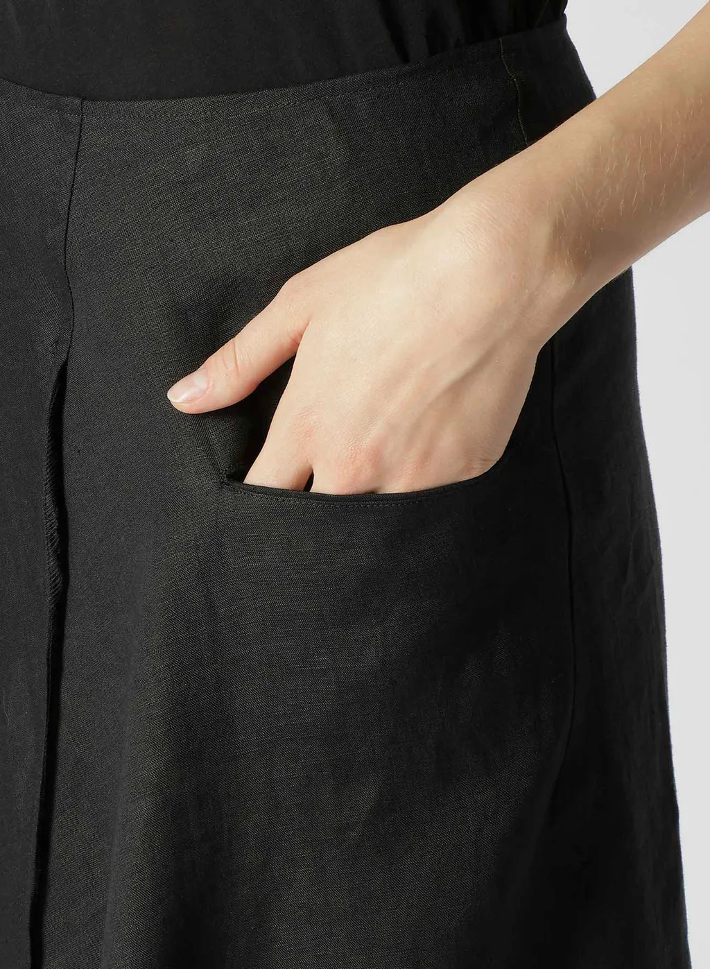 Linen Cloth L Round Hem Skirt
