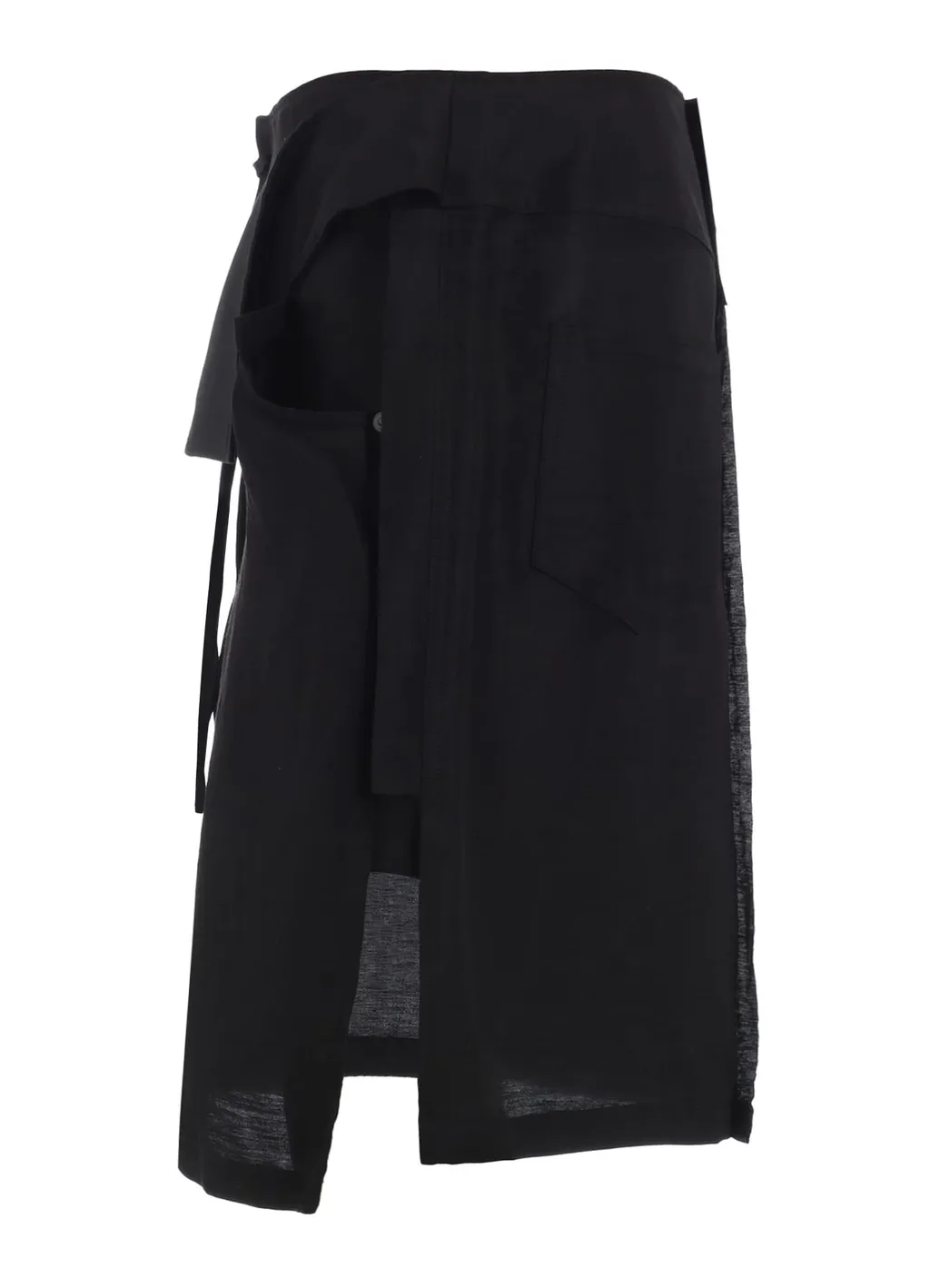 Linen Silk Lace Up Detail Short Skirt