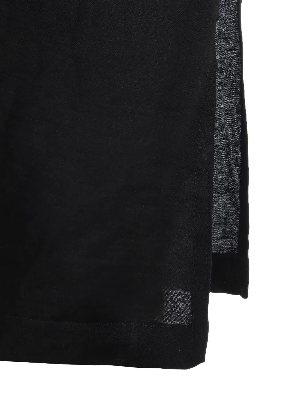 Linen Silk Lace Up Detail Short Skirt