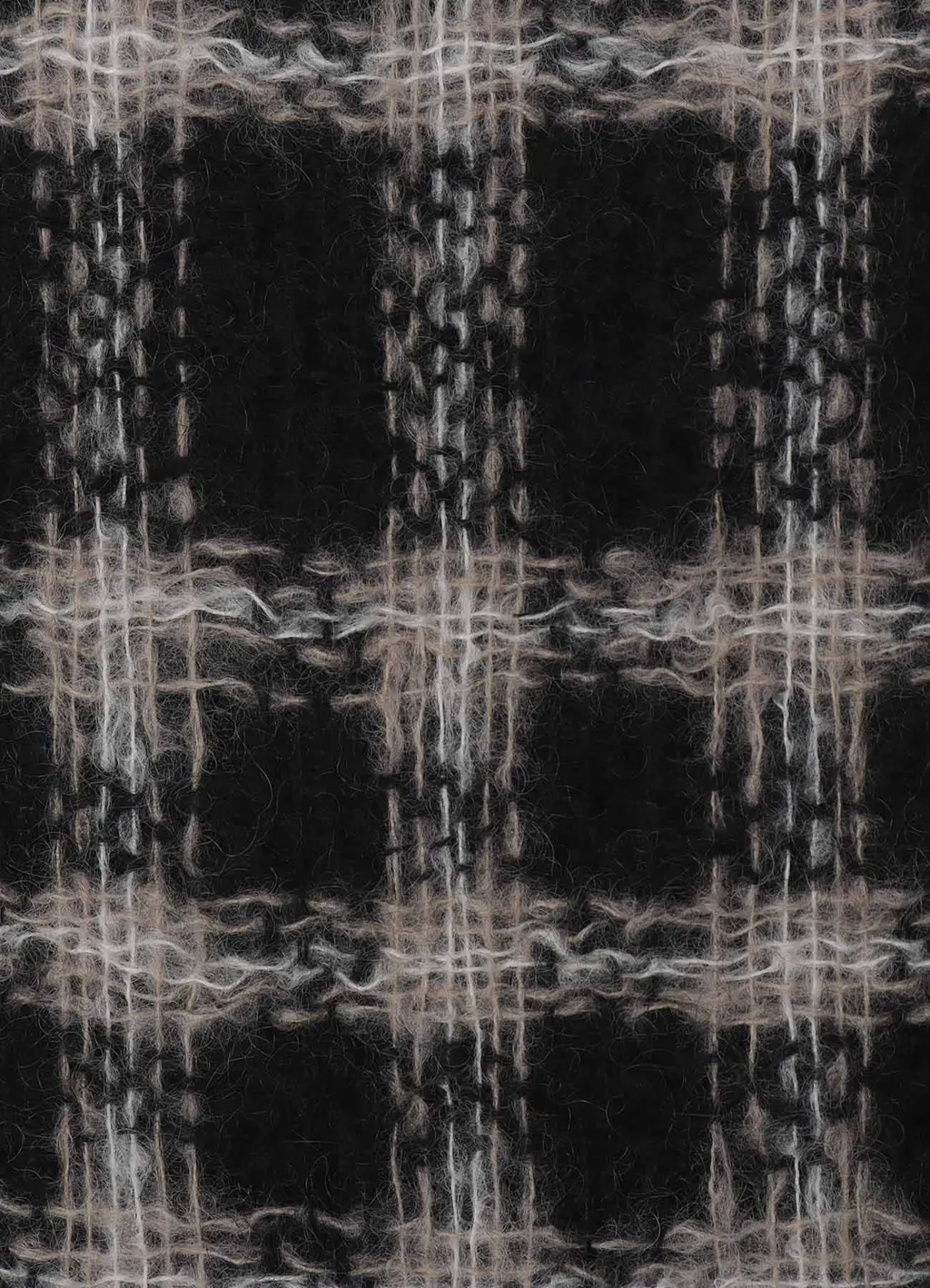 Plaid Pattern Cross Stole