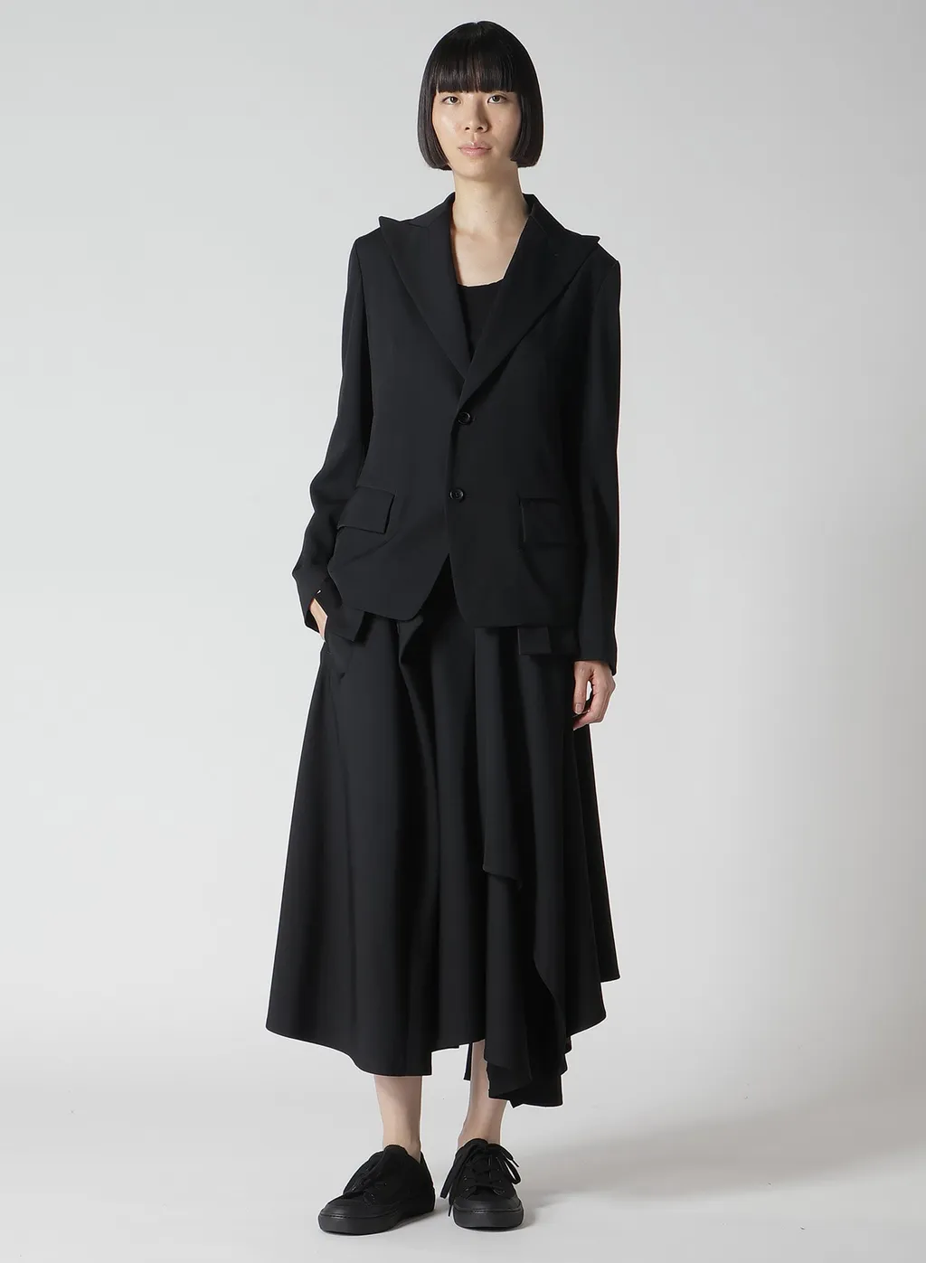 Gabardine R Gathered Skirt