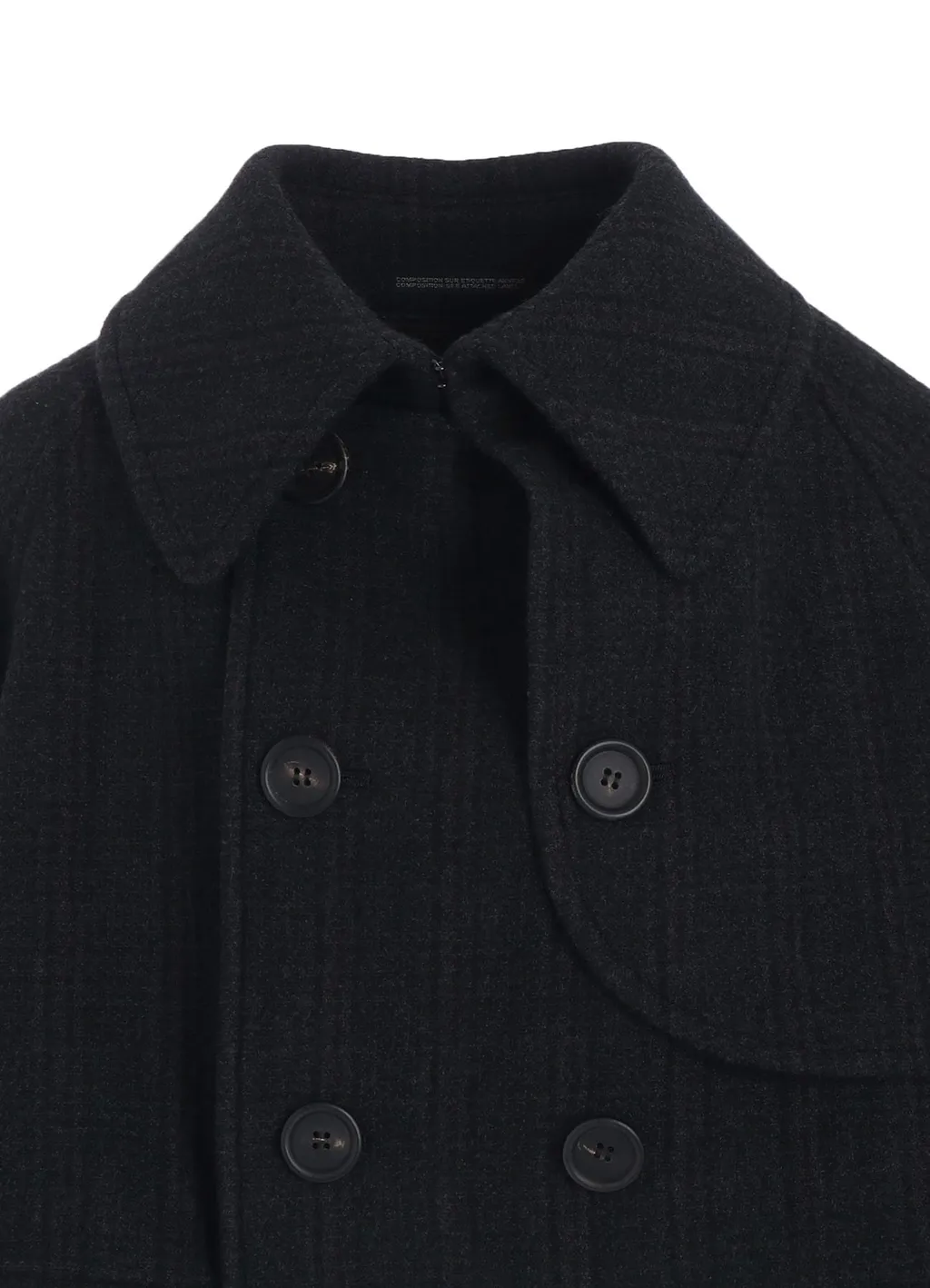 Wool Plaid Pattern Short Coat