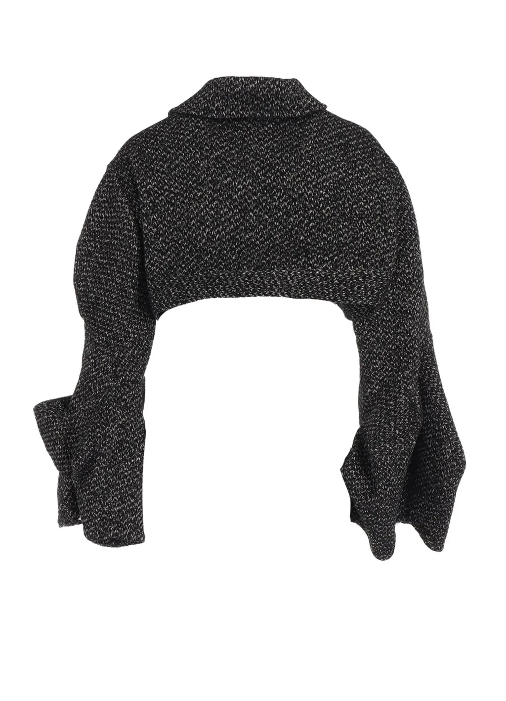 Dobby Heather Tweed Box D Sleeves Double F Short Jacket