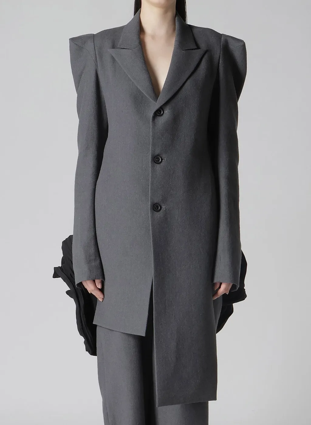 W/C Twill Washer Slv Gusset Unbalance Long Jacket