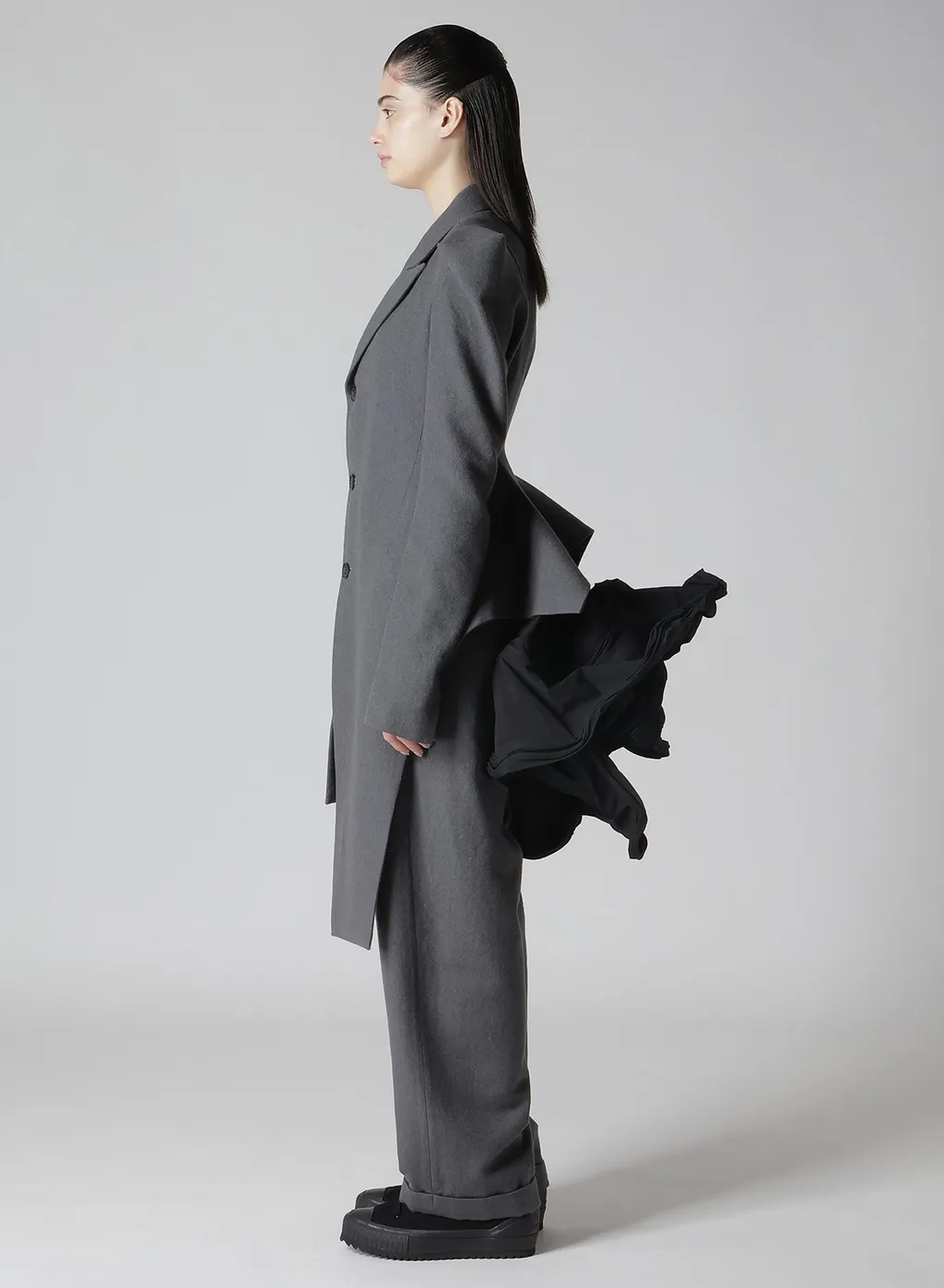 W/C Twill Washer Slv Gusset Unbalance Long Jacket