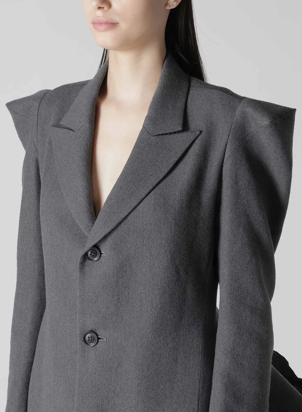 W/C Twill Washer Slv Gusset Unbalance Long Jacket