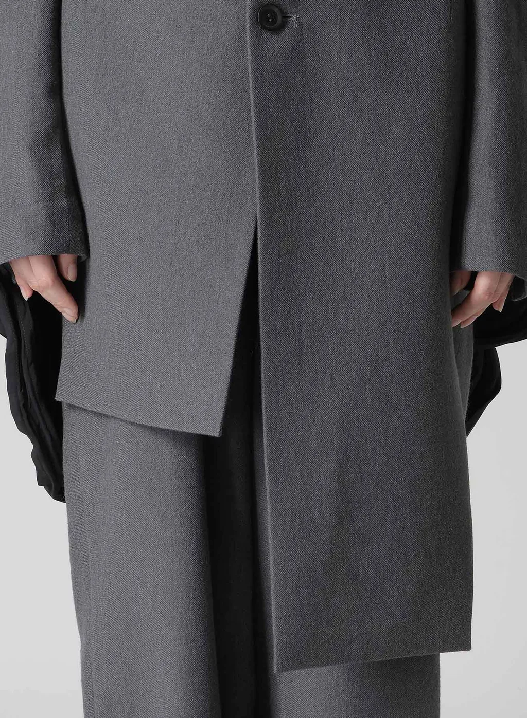 W/C Twill Washer Slv Gusset Unbalance Long Jacket