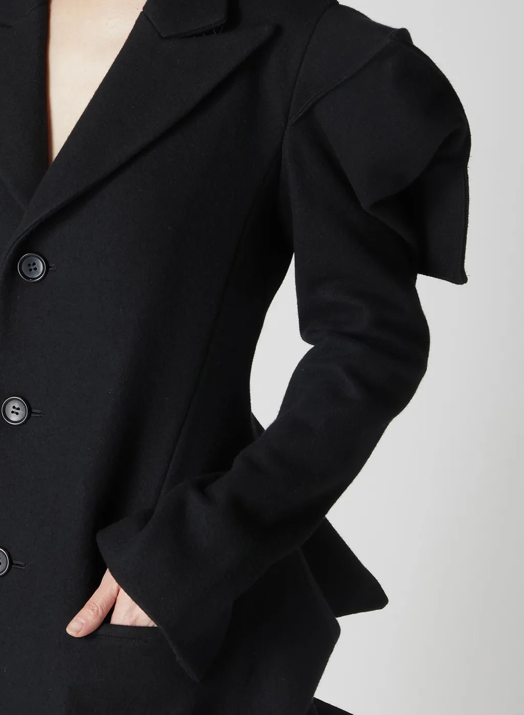 Sun Drying Super100 Melton Slv Gusset Rounded Jacket