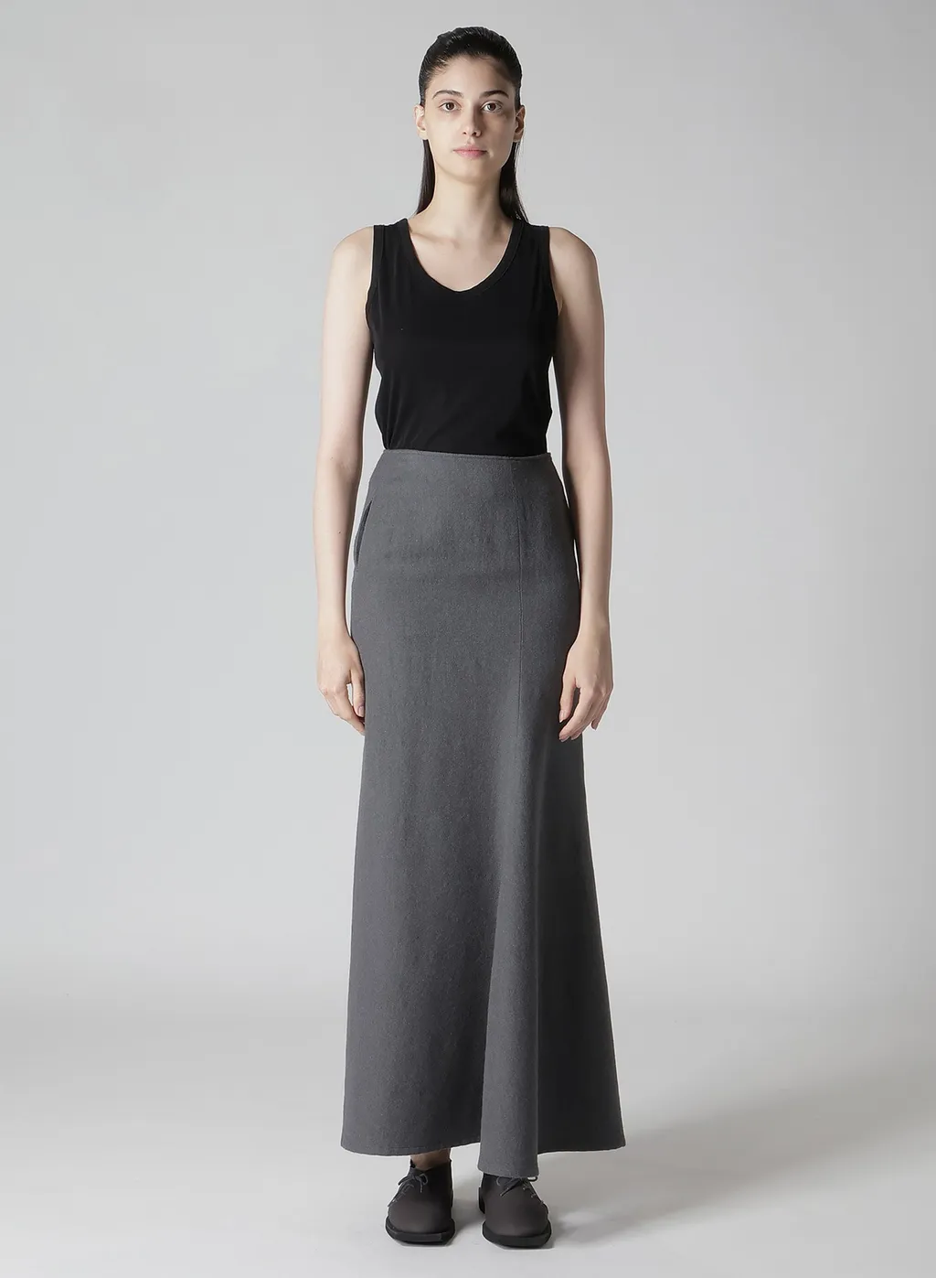 W/C Twill Washer L Slim Flare Skirt